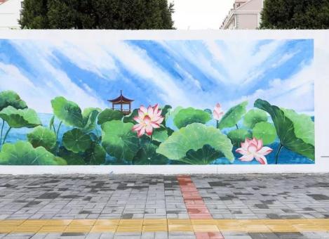 莲花墙绘施工材料制作工艺说明