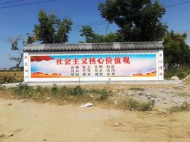 莲花彩绘文化墙随处可见